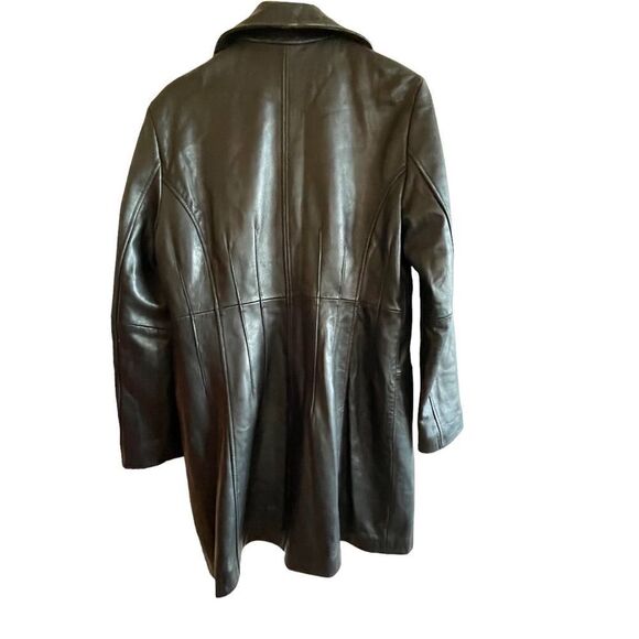 Pelle Studio~  Black Long Leather Jacket ~ Fully Lined ~ size XL~smooth leather - Picture 2 of 16
